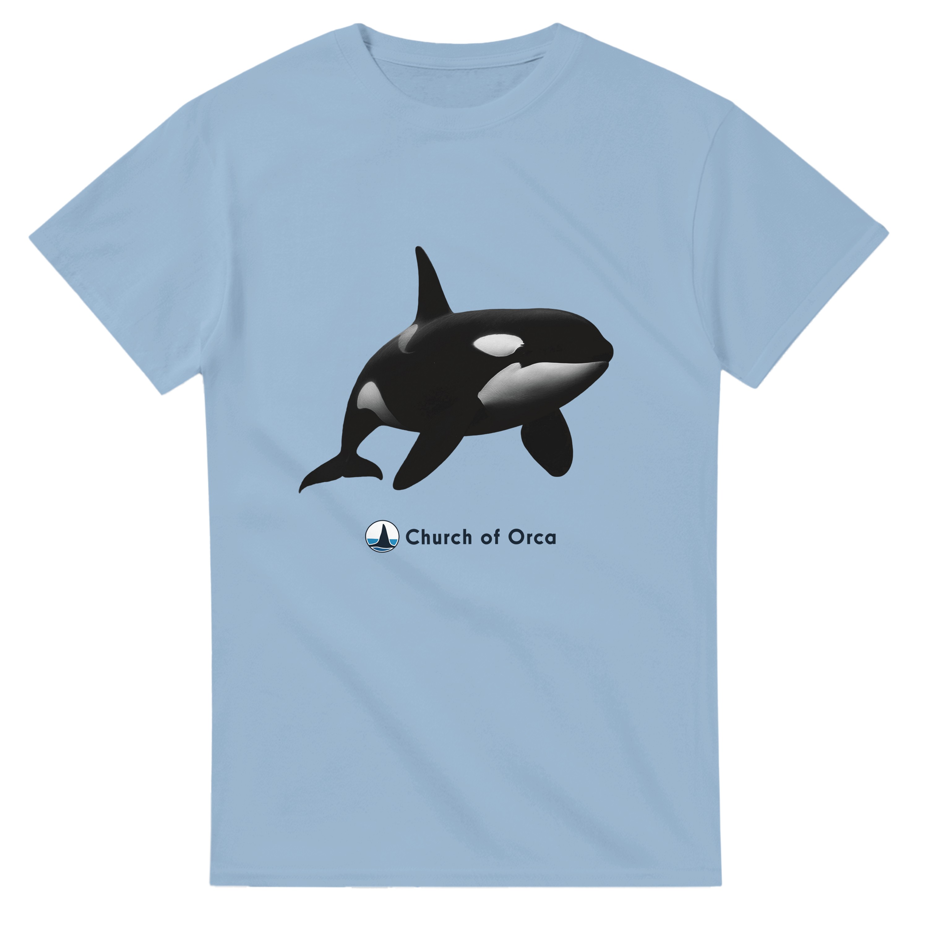 Black Matriarch Tee with a bold Church of Orca wordmark